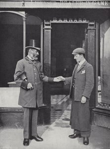 Hocktide en Hungerford, Pregonero recogiendo Monedas de J. Benjamin Stone