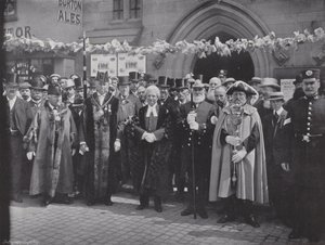 Lichfield Greenhill Bower, reunión para la procesión de J. Benjamin Stone