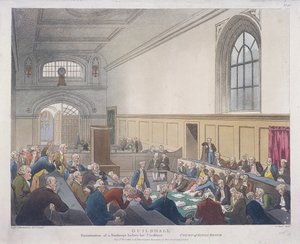 Tribunal del Banco del Rey, Guildhall, Londres, 1808 de J Bluck