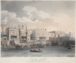 Aduana, desde el río Támesis de J. Bluck
