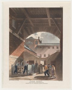 Motor de agua, Prisión de Cold-Bath Field, 1808 de J. Bluck