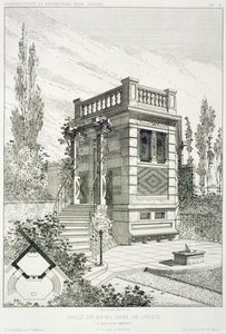 Sala de baños, de un volumen de diseños de varios arquitectos, pub. Morel & Cie, París de J. Boussard