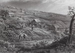 Australia: Concordia Gold Mines (grabado) de J. C. Armytage