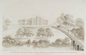 Castillo de Willersley, Cromford, Derbyshire, 1805 de J Cartwright