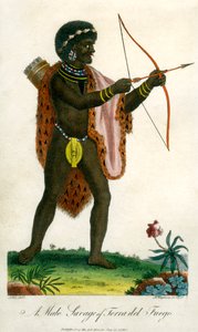 Un salvaje masculino de Tierra del Fuego, 1795