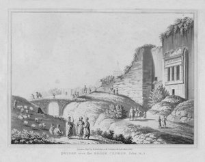 Puente sobre el arroyo Cedrón. Juan, 18.1, 1830 de J. Clarke