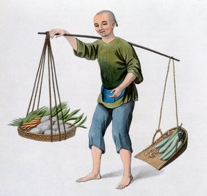 Un niño con verduras, 1800