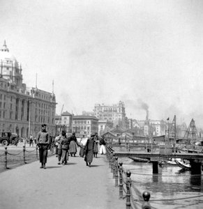 El Bund, Shanghái, China, principios del siglo XX de J. Dearden Holmes