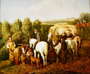 Un jardín de lúpulo en Kent de J. F. and Bright H. Herring Snr.