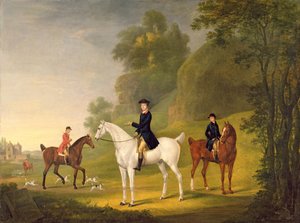 Lord Bulkeley y sus sabuesos, su cazador John Wells y Whipper-In R. Jennings, 1773