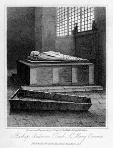 Tumba del obispo Andrews, iglesia de St Mary Overies, Southwark, Londres