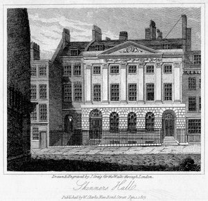 Skinners Hall, Ciudad de Londres, 1817 de J. Greig