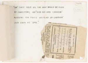Carta al editor del concurso del Liverpool Weekly Courier, 1917 de J. Griffiths