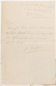 Carta al editor del concurso del Liverpool Weekly Courier, 1917 de J. Griffiths