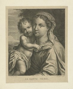 Maria pone amable La Santísima Virgen (título sobre el objeto) de J. Haagen