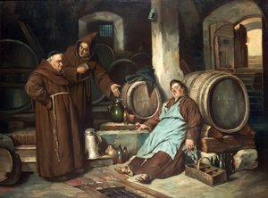 Monjes en una bodega, 1873