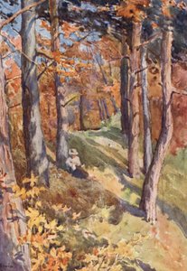 En el bosque de Sauvabelin, sobre Lausana (litografía en color) de J. Hardwicke Lewis