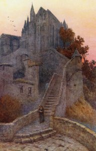The Wonder, Mont St Michel (litografia en color) de J. Hardwicke Lewis