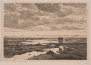 La desembocadura del río en la playa