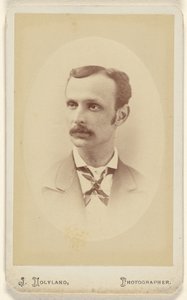 [Hombre sin identificar con bigote, impreso en estilo oval] de J. Holyland