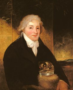 Venanzio Rauzzini con su perro Turk, c.1795 de J. Hutchison