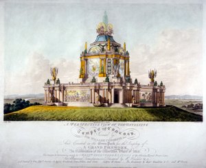 Templo de la Concordia, Green Park, Westminster, Londres, 1814 de J Jeakes