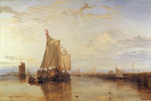 Dort o Dordrecht- El barco-paquete de Dort desde Rotterdam Becalmed de Joseph Mallord William Turner