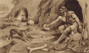 Cave-Man (litho) de J. Macfarlane