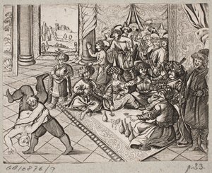 Ilustración de Adam Olearius, "Rosal persa de un poeta ingenioso Schich Saadi", Schleswig 1660
