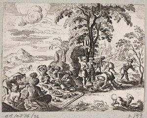 Ilustración de Adam Olearius, "Rosal persa de un poeta ingenioso Schich Saadi", Schleswig 1660