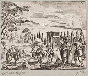 Ilustración de Adam Olearius, “Persianischer Rosenthal von einem Sinnreichen Poeten Schich Saadi [...]”, Schleswig 1660
