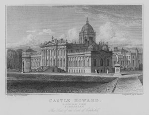 Castle Howard, Vista Sureste, Yorkshire, La Residencia del Conde de Carlisle de John Preston Neale