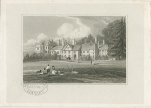 Hagley Hall: grabado, s.f. [1780-1847] de John Preston Neale