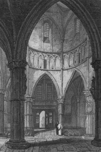 Interior de la iglesia del Temple (grabado)