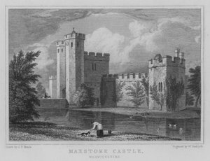 Castillo de Maxstoke, Warwickshire (grabado)