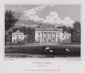 Newby Park, Yorkshire (grabado) de John Preston Neale
