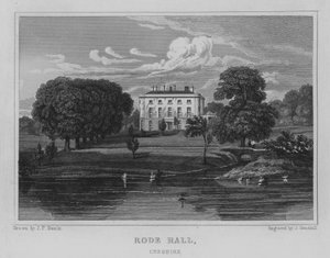 Rode Hall, Cheshire (grabado) de John Preston Neale