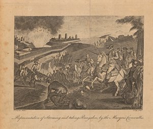 Representación del asalto y toma de Bangalore, por el marqués de Cornualles de J. Pass