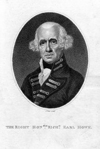 Richard Howe 1726-1799, 1er Conde Howe, almirante inglés, siglo XIX de J. Pass