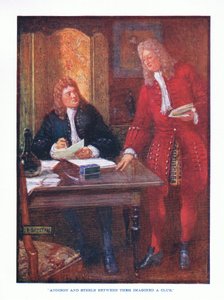 Addison y Steele imaginaron un club, de Literatura Inglesa pub. por T C & EC Jack, c.1920 de J. R. Skelton
