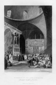 Sinagoga de los judíos, Jerusalén, Israel, 1841