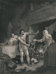 Alfredo en la cabaña del pastor, mediados del siglo XIX de J. Rogers