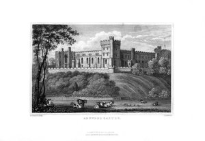 Castillo de Arundel, West Sussex, 1829 de J. Rogers