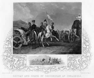 Derrota y muerte de Dhoondiah en Conaghull, 1800, principios-mediados del siglo XIX
