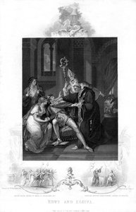 Edwy y Elgiva, siglo XIX de J. Rogers