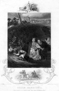 La reina Henrietta, refugiándose junto a un banco de los parlamentarios de J. Rogers