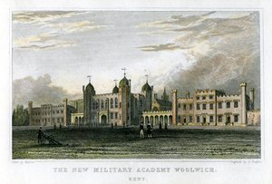 La nueva Academia Militar Woolwich, Kent, c1829