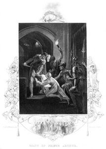 La muerte del Príncipe Arturo 1187-1203, siglo XIX de J. Rogers