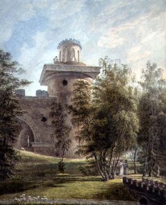 Vista del parque pintoresco y el observatorio en Tsarskoye Selo de J. Tearnof