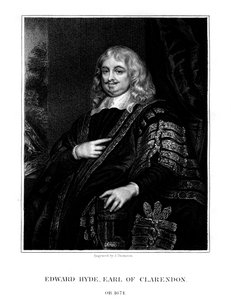 Edward Hyde, 1er Conde de Clarendon, historiador y estadista inglés, 1824 de J. Thomson